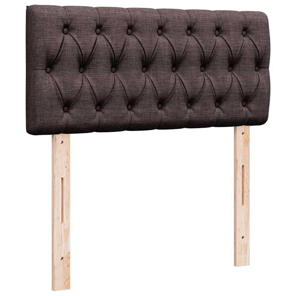 Giroletto a Molle con Materasso Marrone Scuro 90x200 cm Tessuto | homemem39
