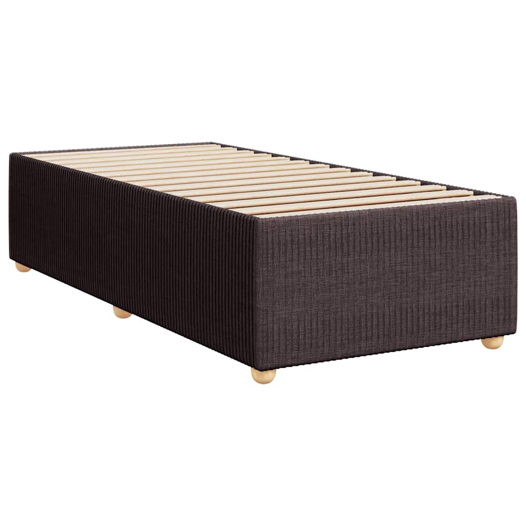 Giroletto a Molle con Materasso Marrone Scuro 90x200 cm Tessuto | homemem39