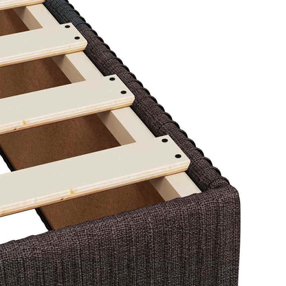 Giroletto a Molle con Materasso Marrone Scuro 90x200 cm Tessuto | homemem39