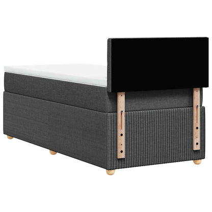 Giroletto a Molle con Materasso Grigio Scuro 90x200 cm Tessuto | homemem39