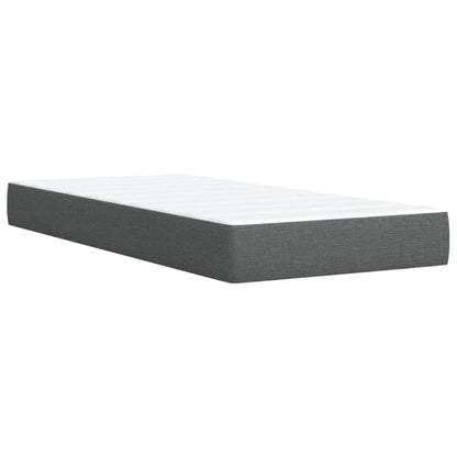 Giroletto a Molle con Materasso Grigio Scuro 90x200 cm Tessuto | homemem39