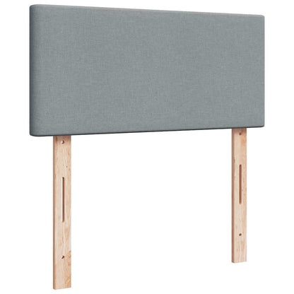 Giroletto a Molle con Materasso Grigio Chiaro100x200 cm Tessuto - homemem39