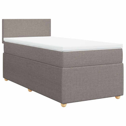 Giroletto a Molle con Materasso Tortora 100x200 cm in Tessuto | homemem39