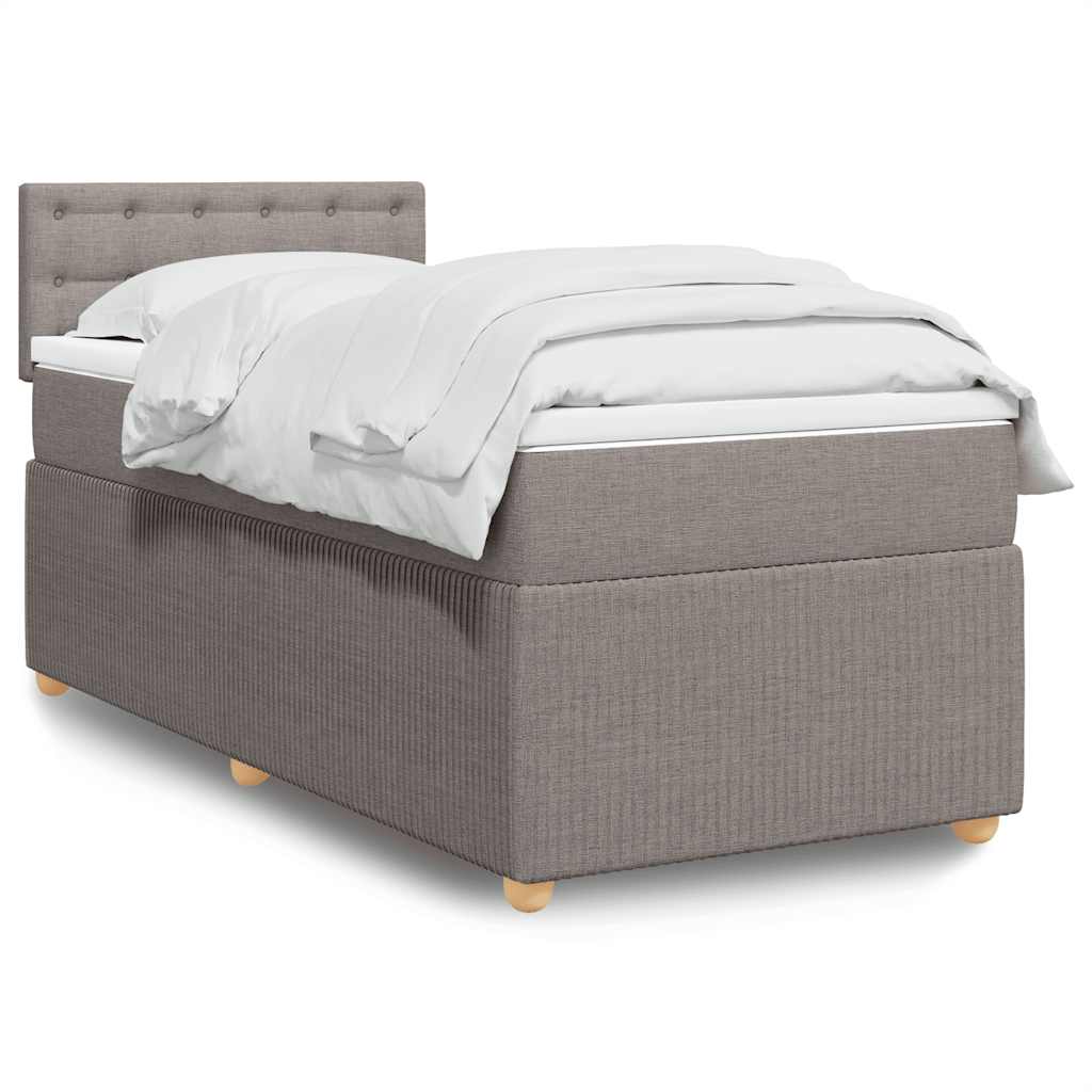 Giroletto a Molle con Materasso Tortora 100x200 cm in Tessuto | homemem39