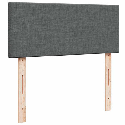Giroletto a Molle con Materasso Grigio Scuro 120x190cm Tessuto | homemem39