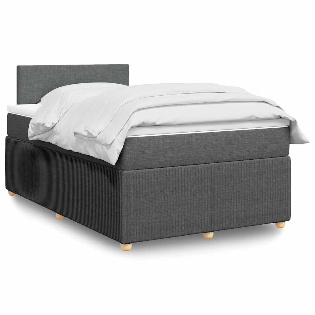 Giroletto a Molle con Materasso Grigio Scuro 120x190cm Tessuto | homemem39