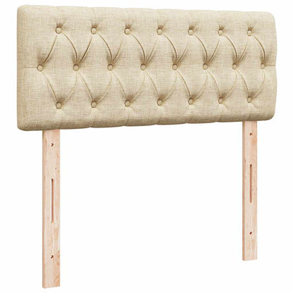 Giroletto a Molle con Materasso Crema 120x190 cm in Tessuto - homemem39