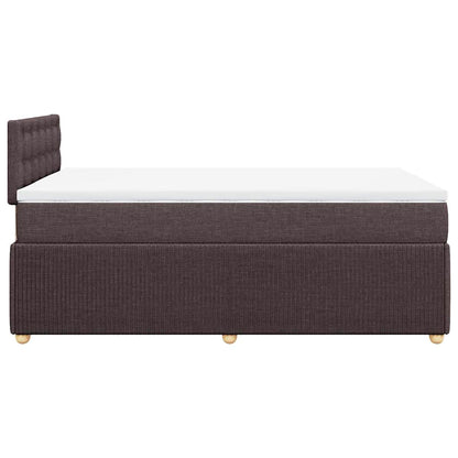 Giroletto a Molle con Materasso Marrone Scuro 120x190cm Tessuto | homemem39