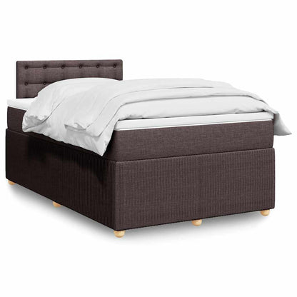Giroletto a Molle con Materasso Marrone Scuro 120x190cm Tessuto | homemem39