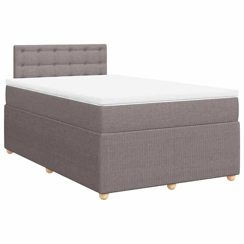 Giroletto a Molle con Materasso Tortora 120x190 cm in Tessuto | homemem39