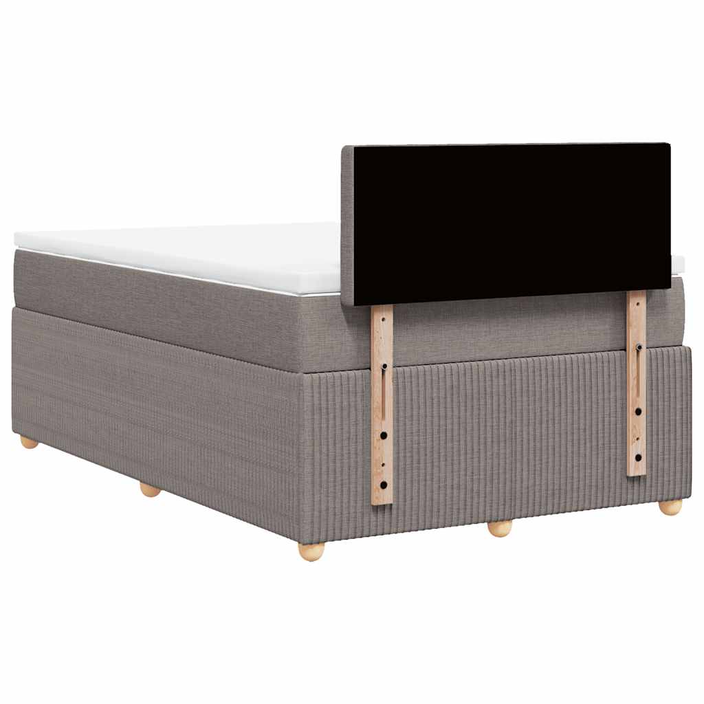 Giroletto a Molle con Materasso Tortora 120x190 cm in Tessuto | homemem39