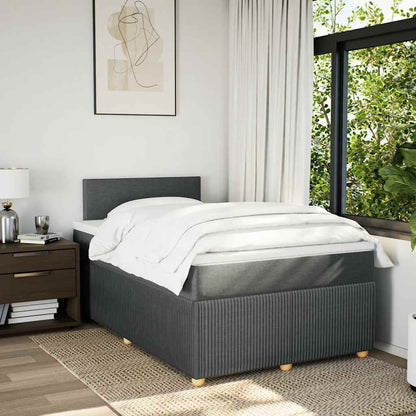 Giroletto a Molle con Materasso Grigio Scuro 120x200 cm Tessuto | homemem39