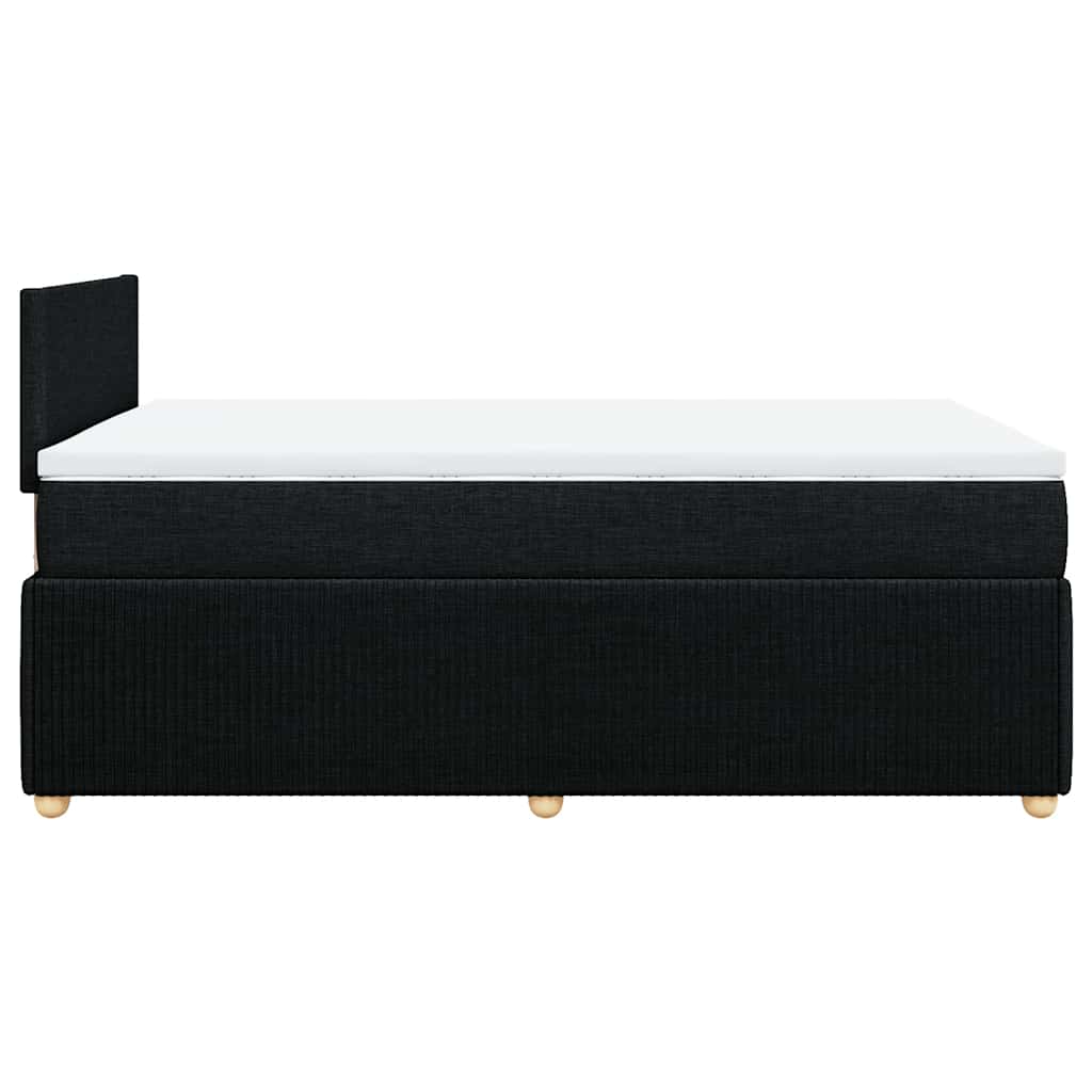 Giroletto a Molle con Materasso Nero 120x200 cm in Tessuto | homemem39