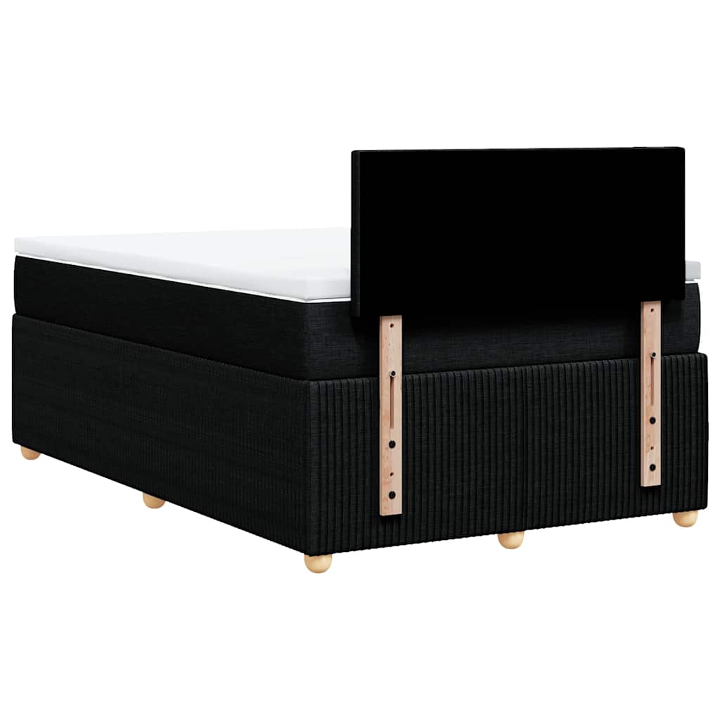 Giroletto a Molle con Materasso Nero 120x200 cm in Tessuto | homemem39
