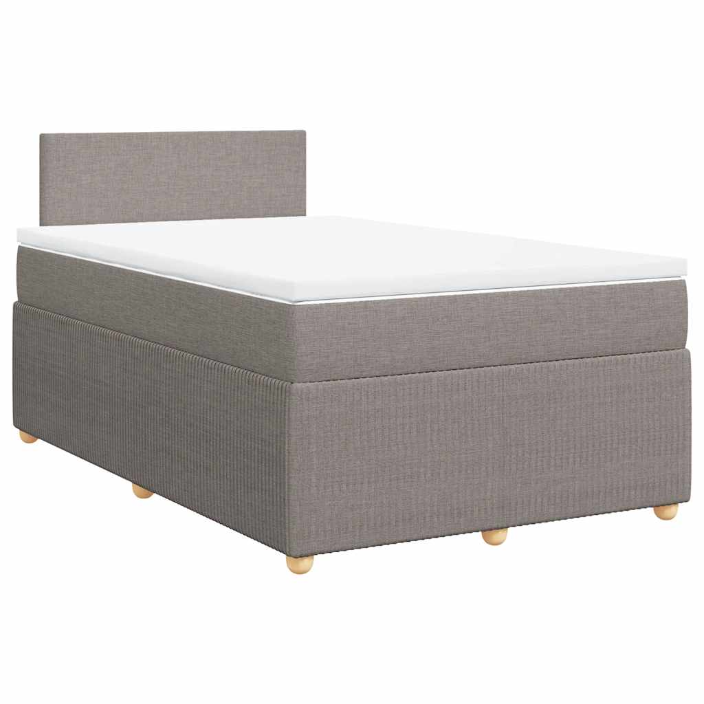 Giroletto a Molle con Materasso Tortora 120x200 cm in Tessuto | homemem39