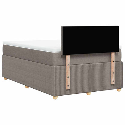Giroletto a Molle con Materasso Tortora 120x200 cm in Tessuto | homemem39