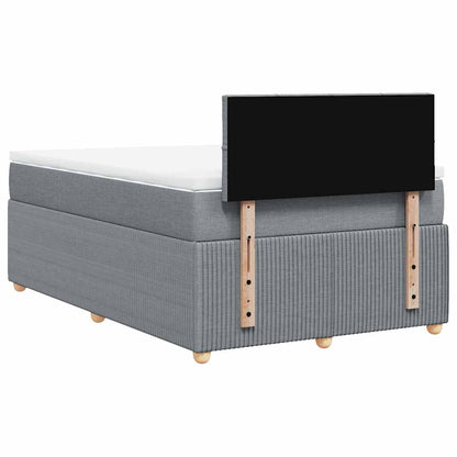 Giroletto a Molle con Materasso Grigio Chiaro 120x200cm Tessuto | homemem39