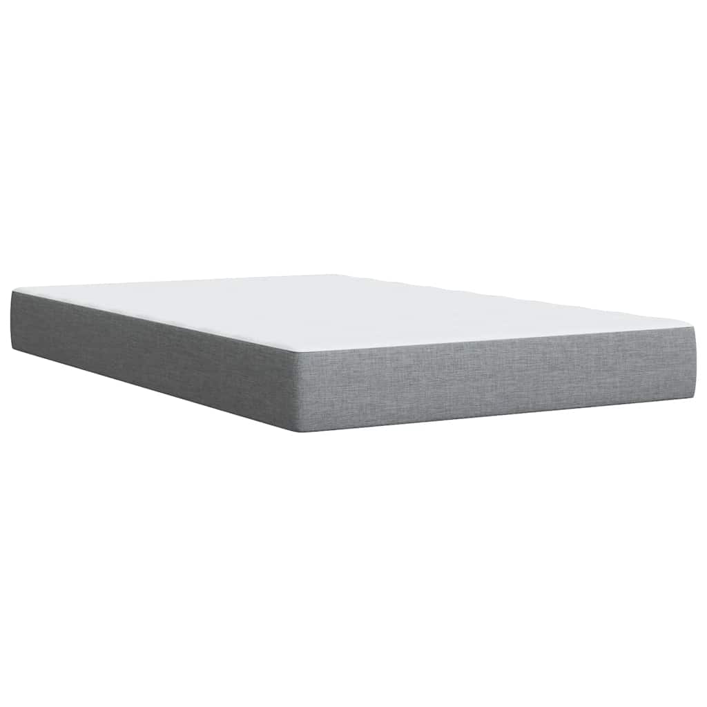 Giroletto a Molle con Materasso Grigio Chiaro 120x200cm Tessuto | homemem39