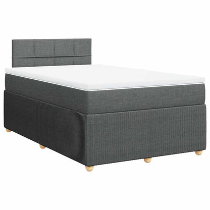 Giroletto a Molle con Materasso Grigio Scuro 120x200 cm Tessuto | homemem39