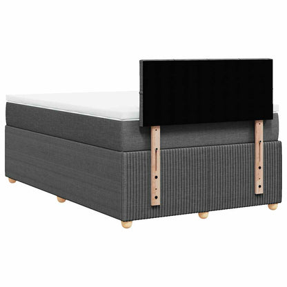 Giroletto a Molle con Materasso Grigio Scuro 120x200 cm Tessuto | homemem39