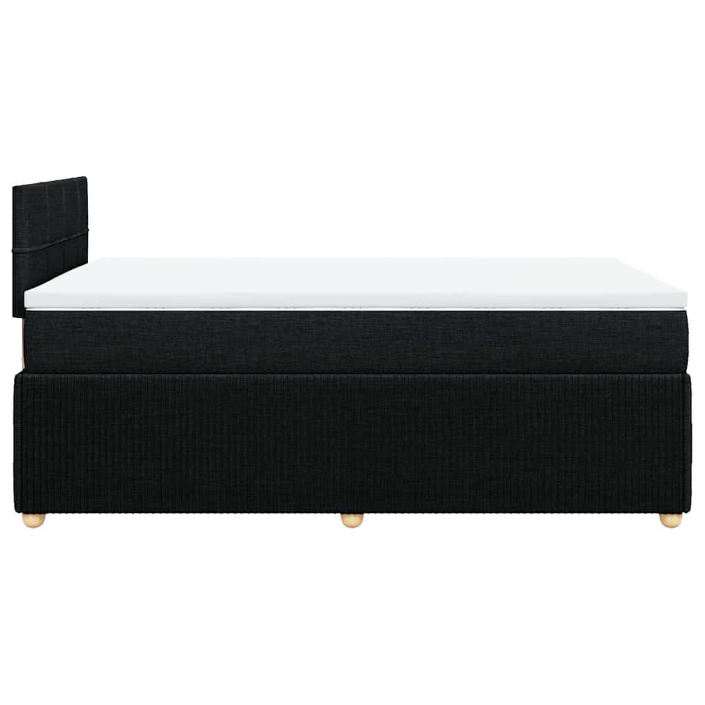 Giroletto a Molle con Materasso Nero 120x200 cm in Tessuto | homemem39