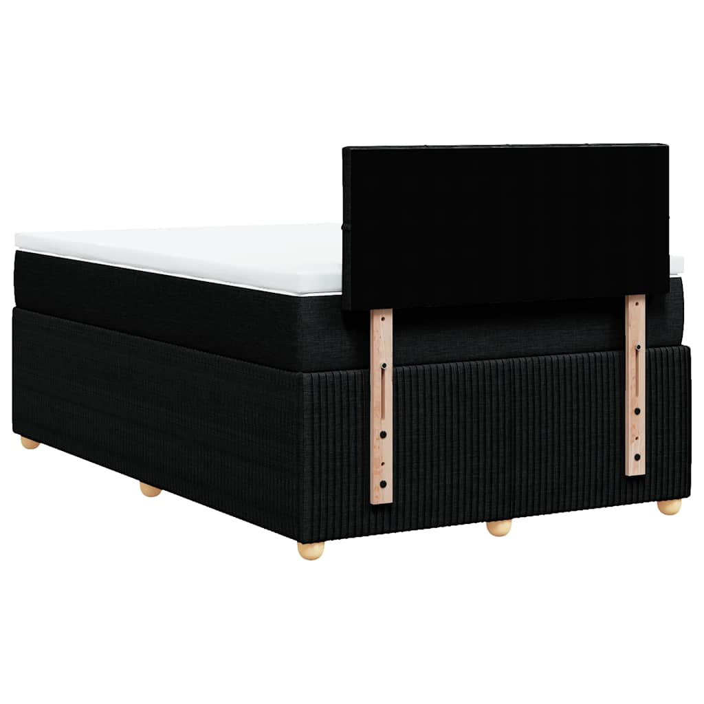 Giroletto a Molle con Materasso Nero 120x200 cm in Tessuto | homemem39