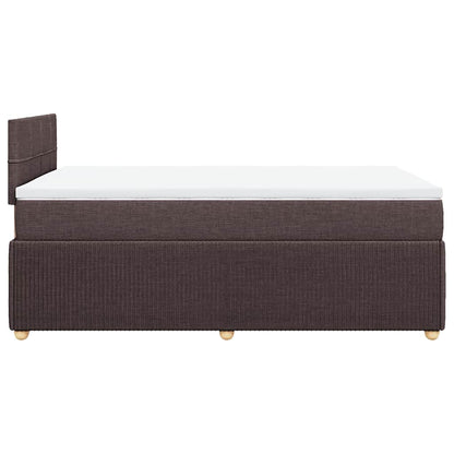 Giroletto a Molle con Materasso Marrone Scuro 120x200cm Tessuto | homemem39