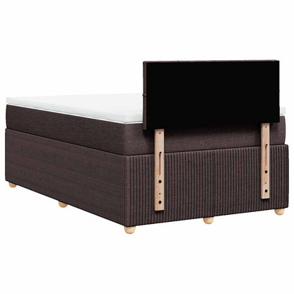 Giroletto a Molle con Materasso Marrone Scuro 120x200cm Tessuto | homemem39