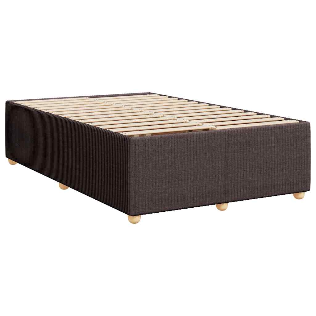 Giroletto a Molle con Materasso Marrone Scuro 120x200cm Tessuto | homemem39