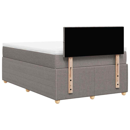 Giroletto a Molle con Materasso Tortora 120x200 cm in Tessuto | homemem39