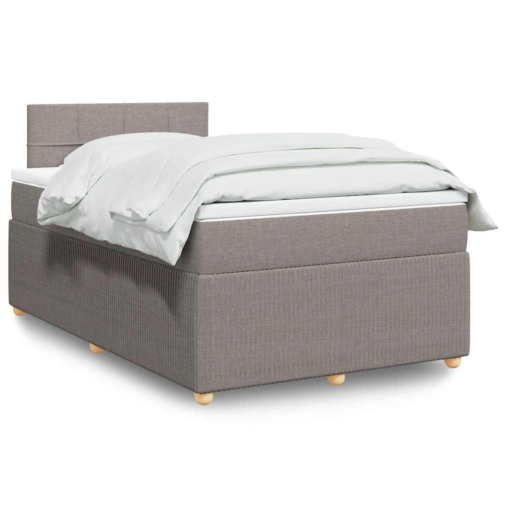 Giroletto a Molle con Materasso Tortora 120x200 cm in Tessuto | homemem39