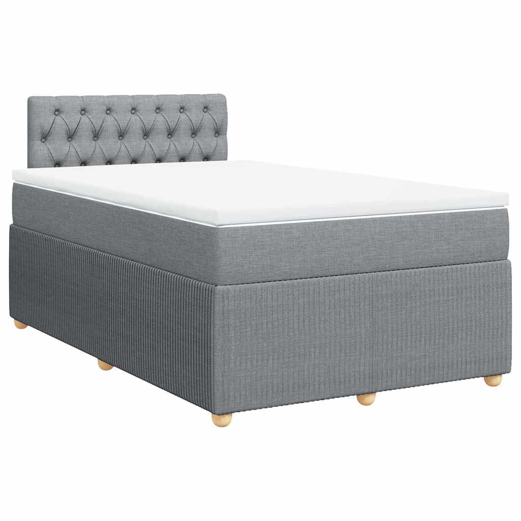 Giroletto a Molle con Materasso Grigio Chiaro 120x200cm Tessuto | homemem39