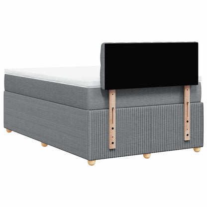 Giroletto a Molle con Materasso Grigio Chiaro 120x200cm Tessuto | homemem39