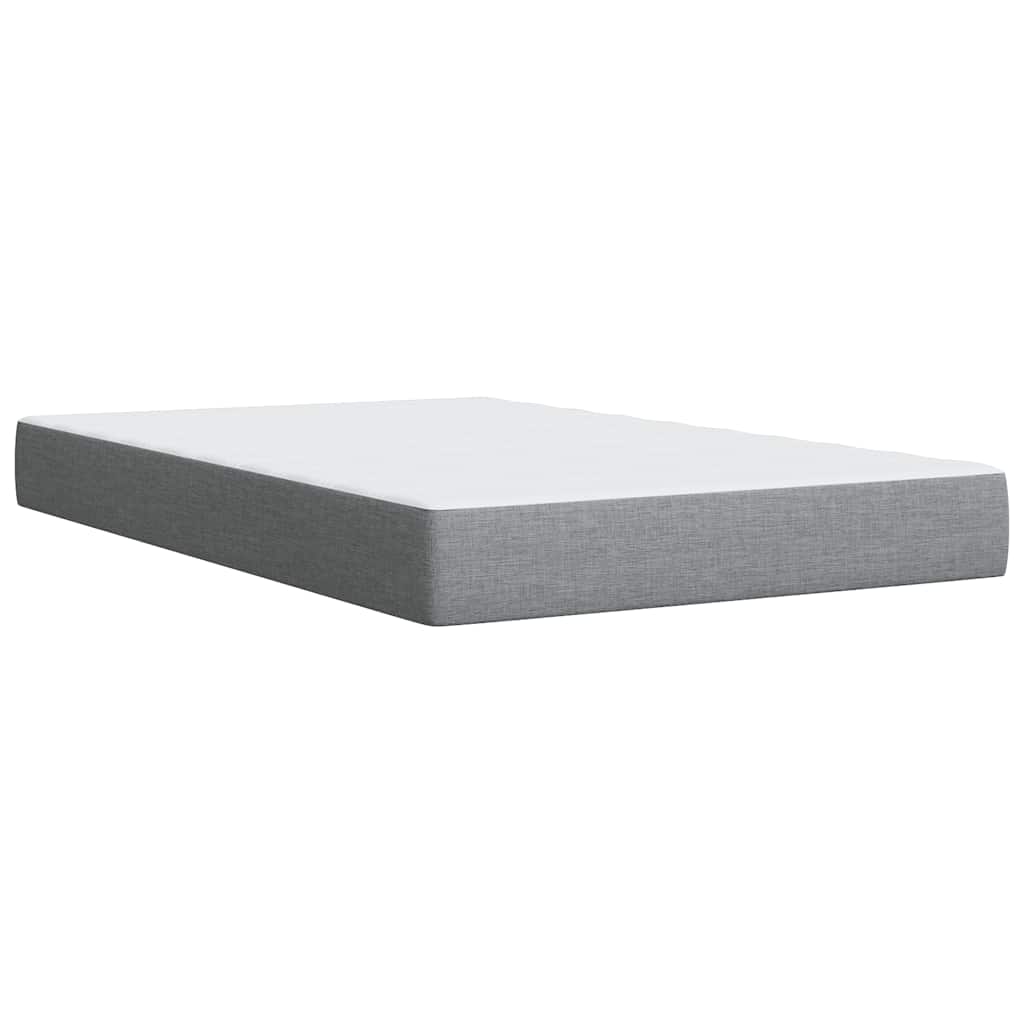 Giroletto a Molle con Materasso Grigio Chiaro 120x200cm Tessuto | homemem39