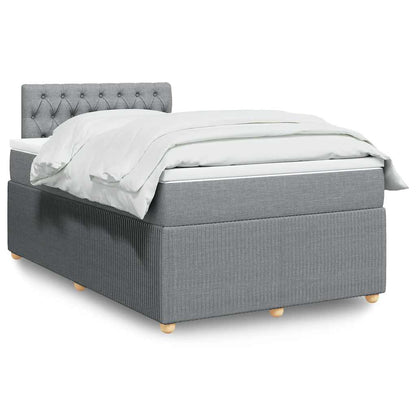 Giroletto a Molle con Materasso Grigio Chiaro 120x200cm Tessuto | homemem39
