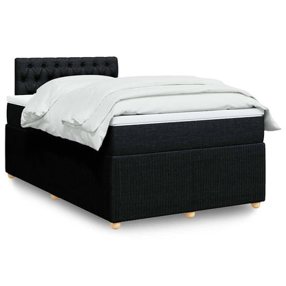 Giroletto a Molle con Materasso Nero 120x200 cm in Tessuto | homemem39