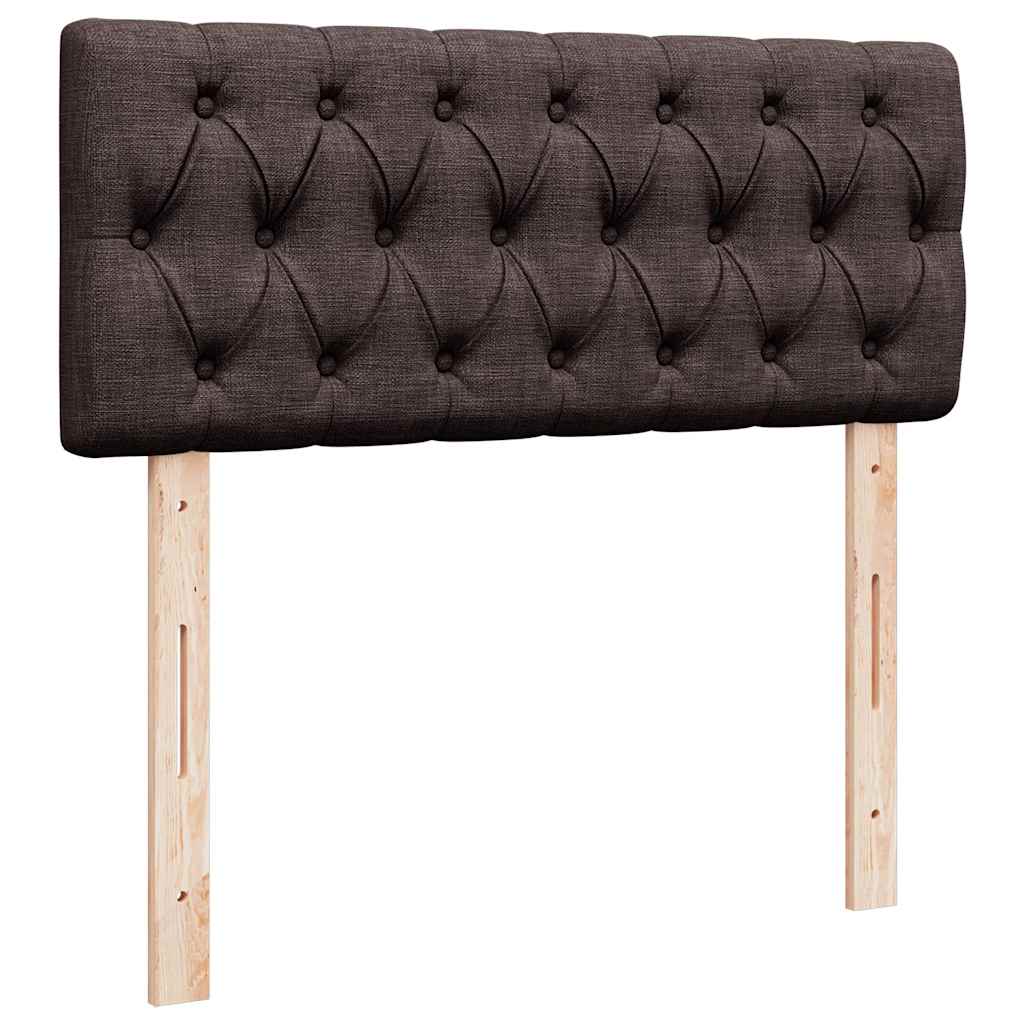 Giroletto a Molle con Materasso Marrone Scuro 120x200cm Tessuto | homemem39