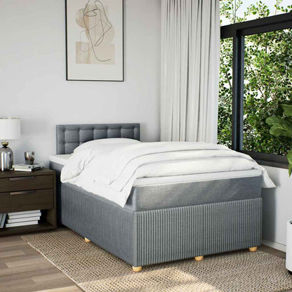 Giroletto a Molle con Materasso Grigio Chiaro 120x200cm Tessuto | homemem39