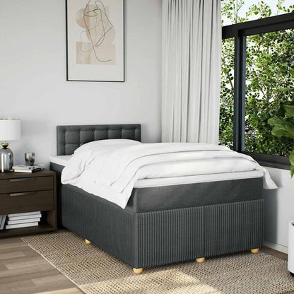 Giroletto a Molle con Materasso Grigio Scuro 120x200 cm Tessuto | homemem39
