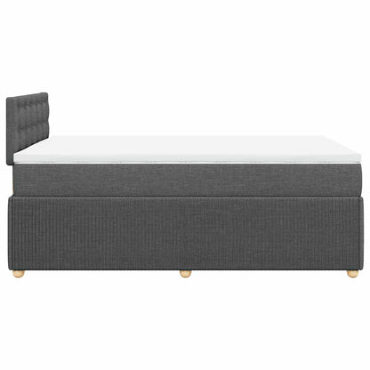 Giroletto a Molle con Materasso Grigio Scuro 120x200 cm Tessuto | homemem39