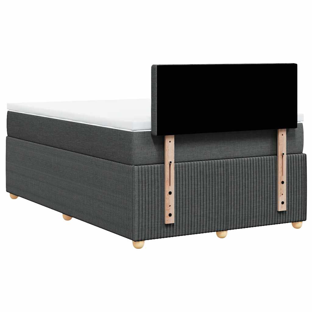 Giroletto a Molle con Materasso Grigio Scuro 120x200 cm Tessuto | homemem39
