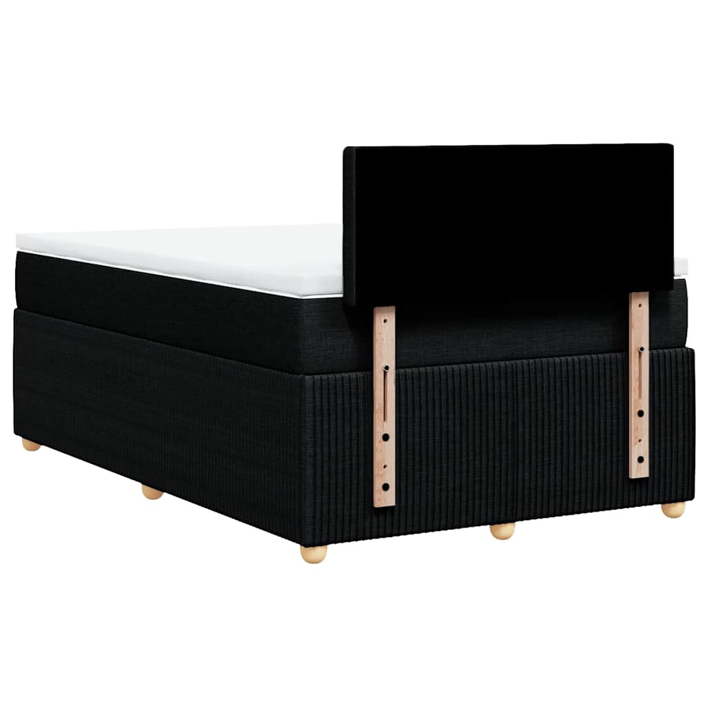 Giroletto a Molle con Materasso Nero 120x200 cm in Tessuto | homemem39