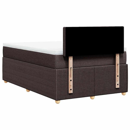 Giroletto a Molle con Materasso Marrone Scuro 120x200cm Tessuto | homemem39
