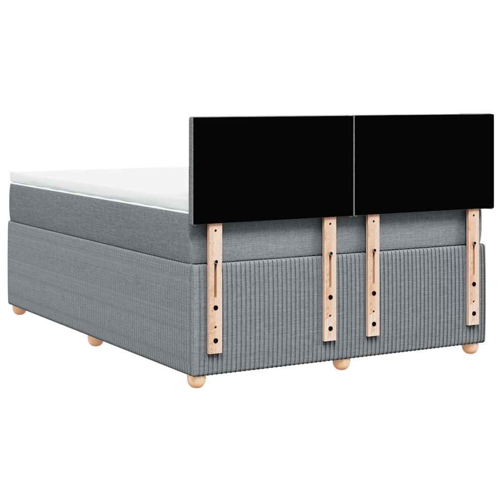 Giroletto a Molle con Materasso Grigio Chiaro 140x190cm Tessuto | homemem39
