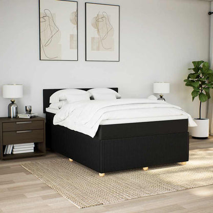 Giroletto a Molle con Materasso Nero 140x190 cm in Tessuto | homemem39