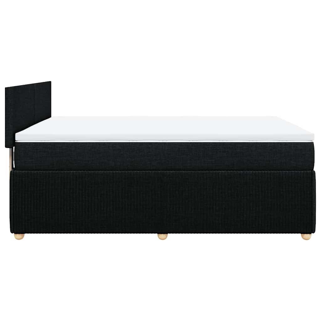 Giroletto a Molle con Materasso Nero 140x190 cm in Tessuto | homemem39