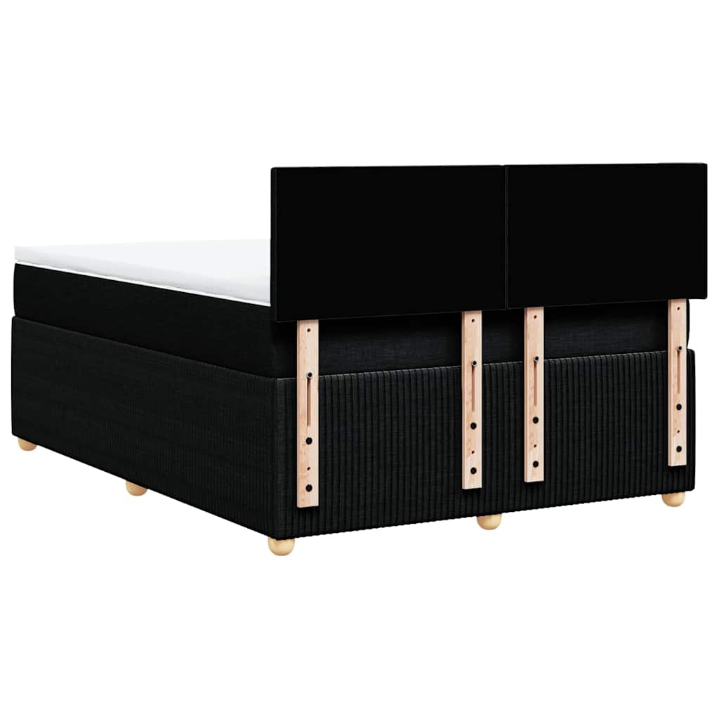 Giroletto a Molle con Materasso Nero 140x190 cm in Tessuto | homemem39
