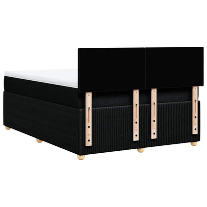 Giroletto a Molle con Materasso Nero 140x190 cm in Tessuto | homemem39