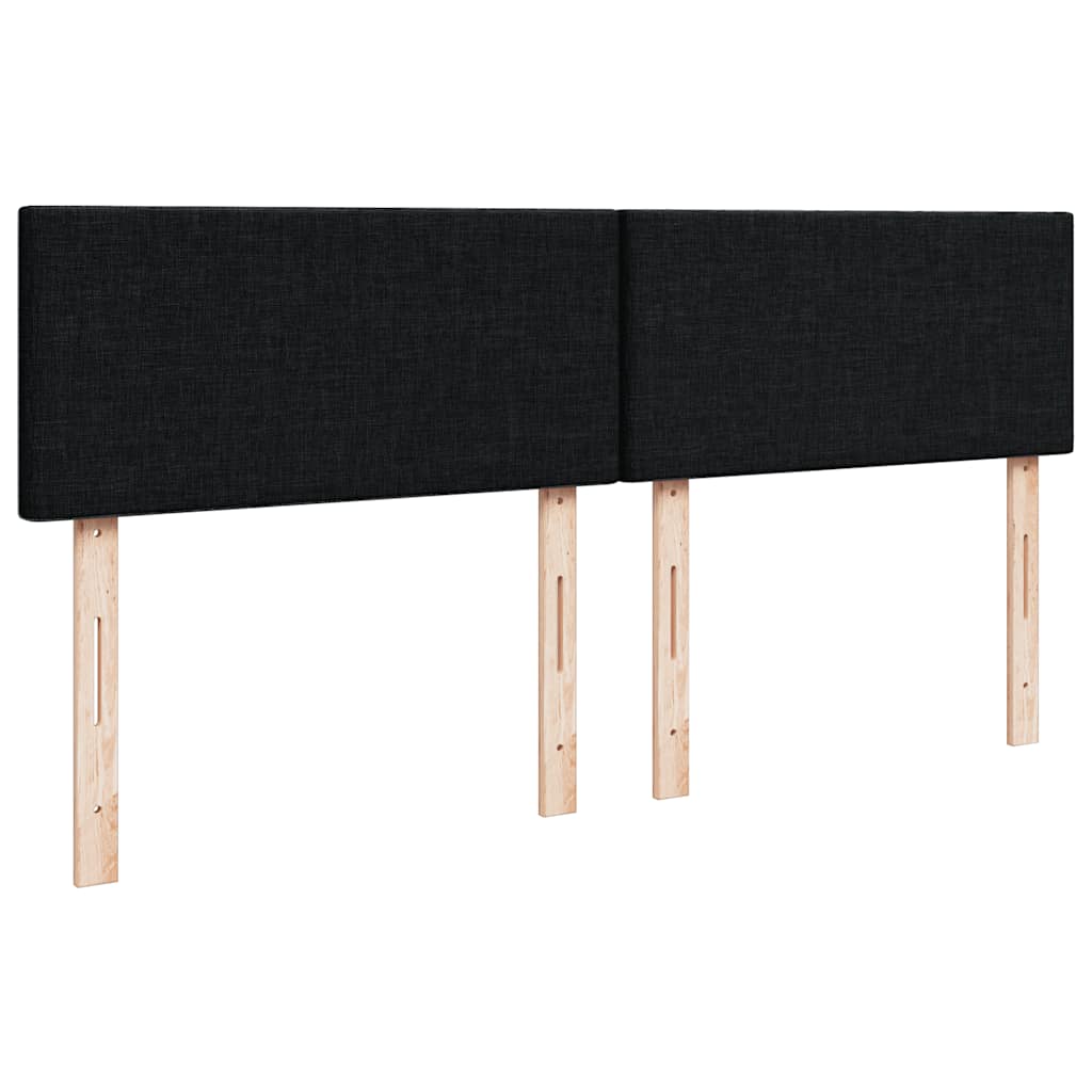 Giroletto a Molle con Materasso Nero 140x190 cm in Tessuto | homemem39
