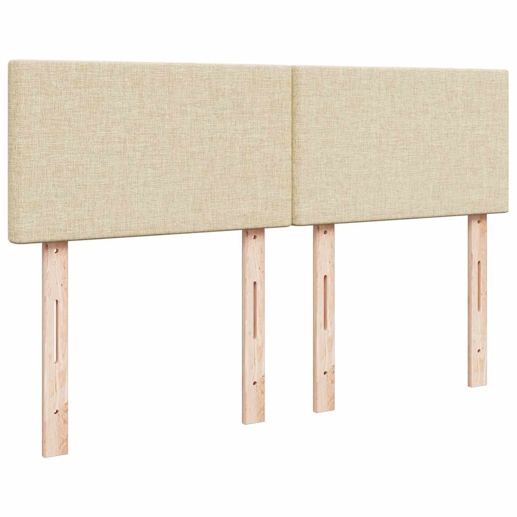 Giroletto a Molle con Materasso Crema 140x19 cm in Tessuto | homemem39